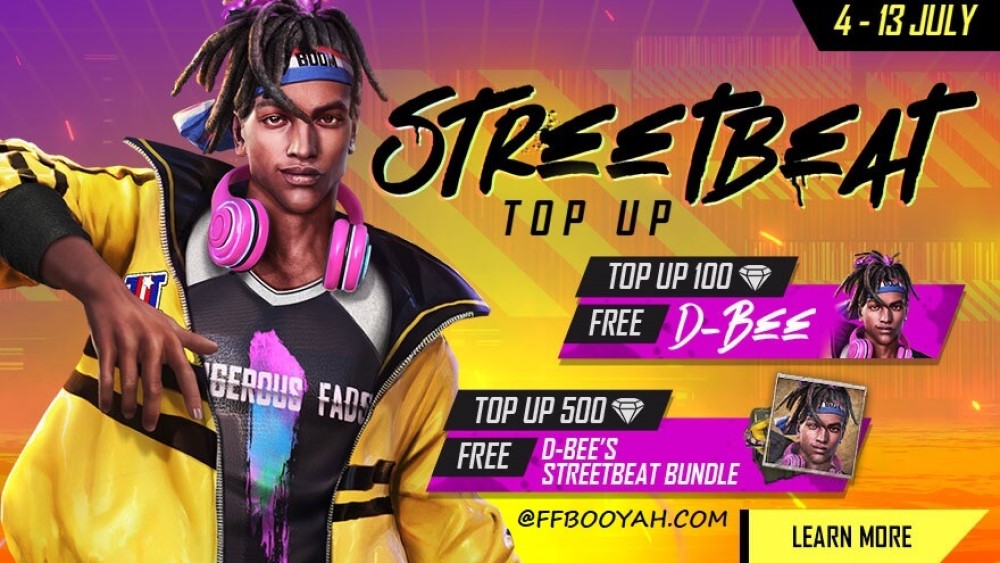 Free Fire, D-Bee, Streetbeat Top-Up Event