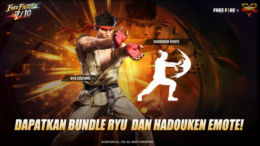 Free Fire, Street Fighter V, Ryu