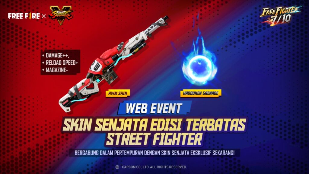 Free Fire, Street Fighter V, AWM Gun Skin