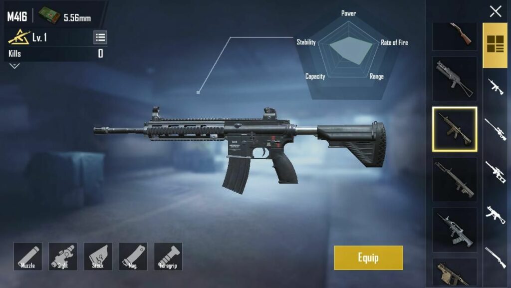 PUBG Mobile, M416