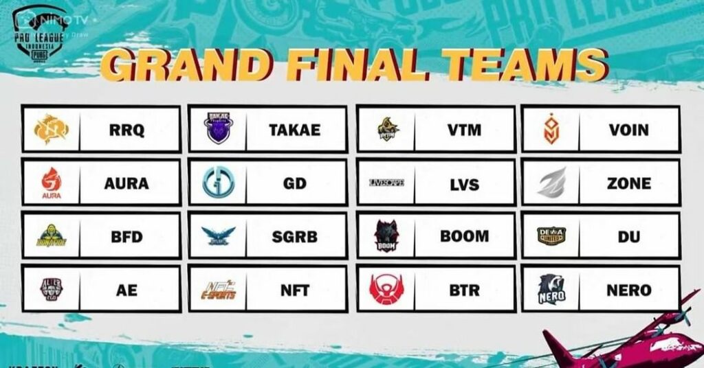 Grand Finals Teams, PMPL ID Season 4, jadwal country finals