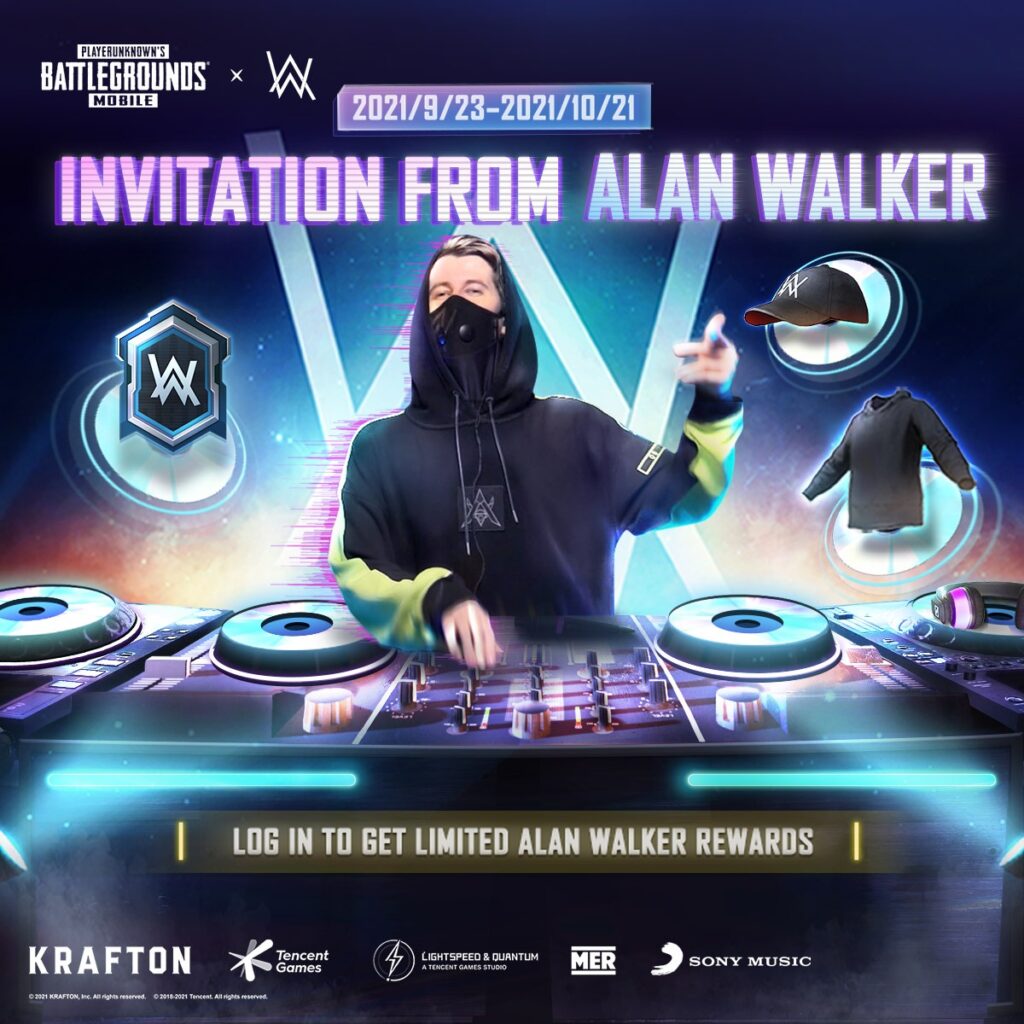 PUBG Mobile, Alan Walker Rewards