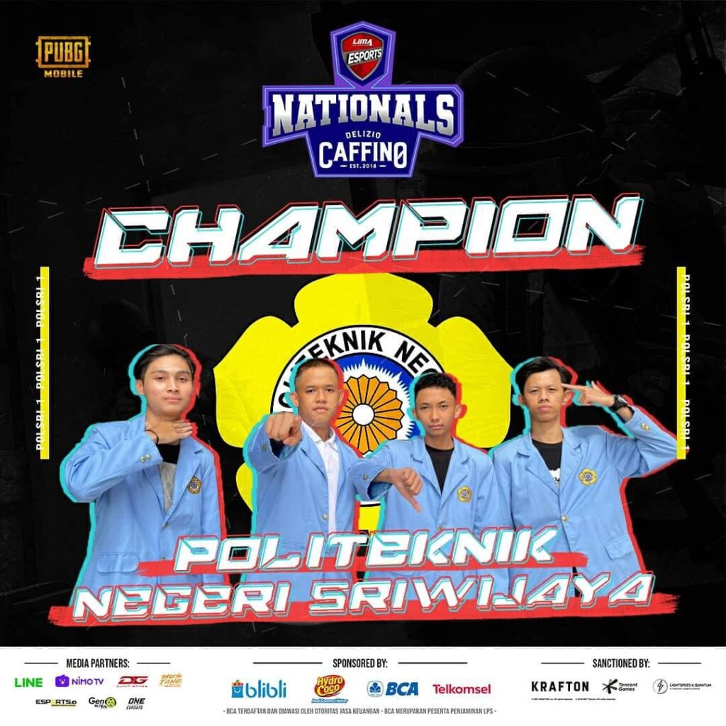 Polsri-1 juara LIMA Esports 2021 PUBG Mobile