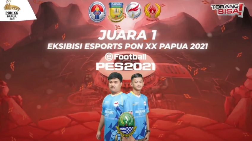 eFootball PES 2020 PON Papua 2021, Jawa Barat_Juara