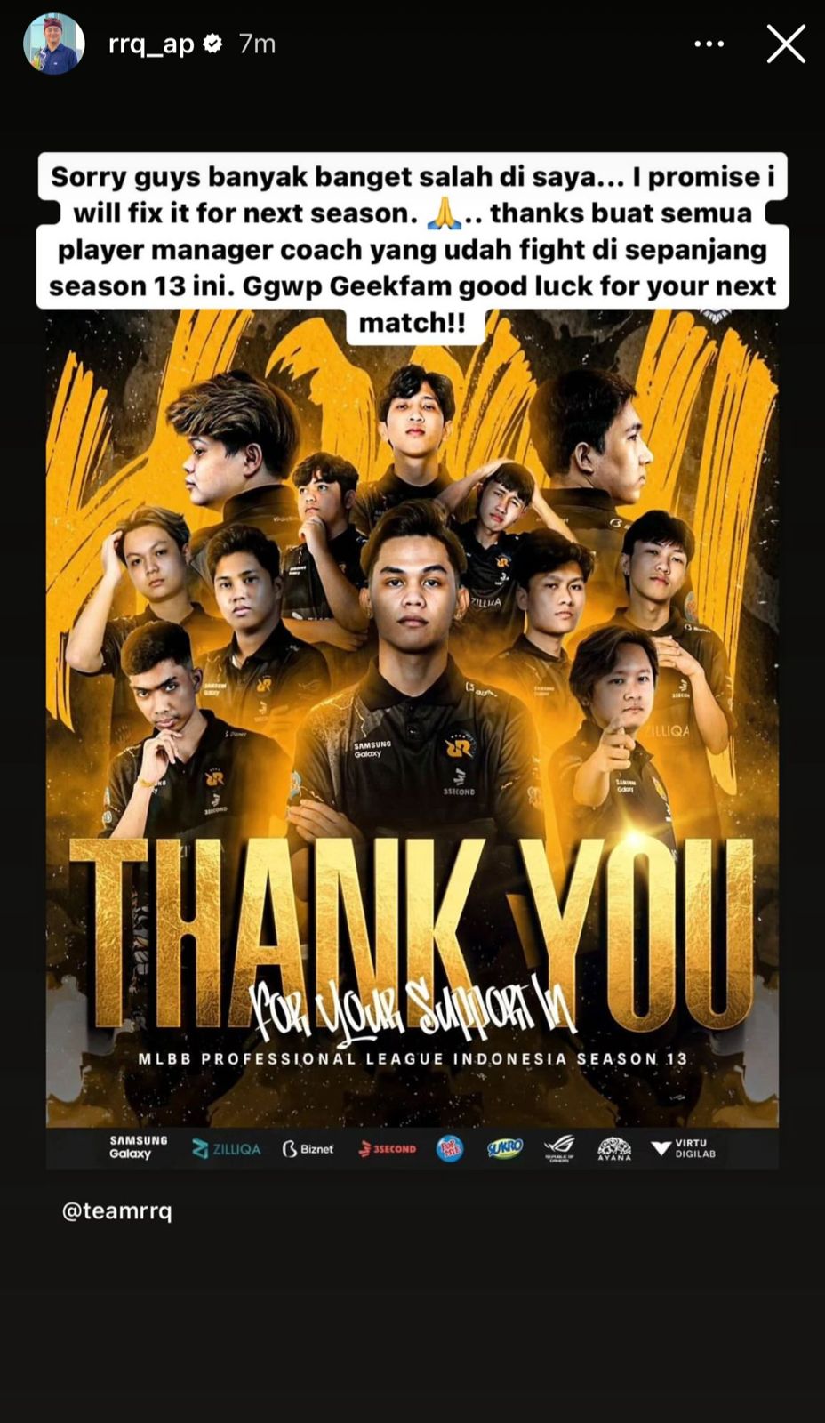 Pak Ap Rrq Pak AP minta maaf usai RRQ Hoshi gugur dari playoff MPL ID S13 - ONE ...