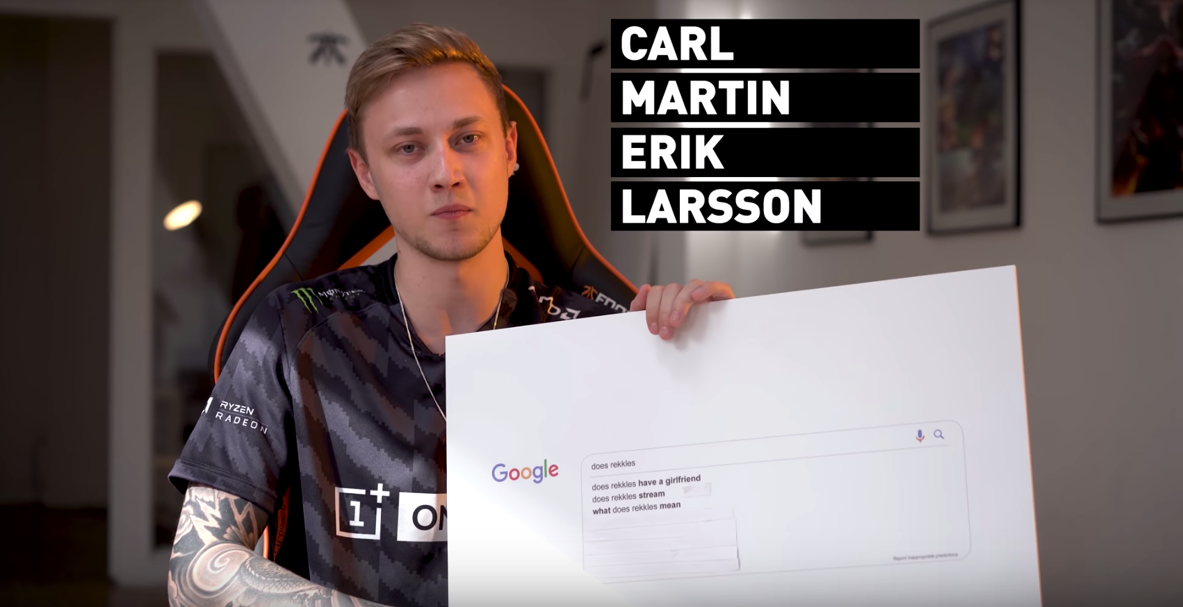 Rekkles โปร LoL ชื่อดังออกมาเปิดเผยที่มาของชื่อเขา - ONE Esports ...