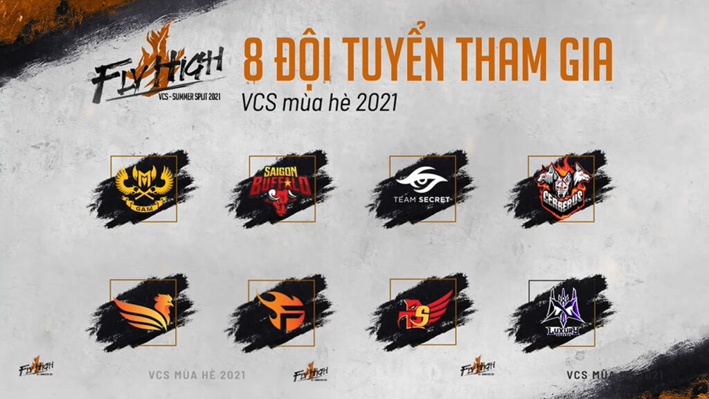 8 đội tham dự VCS Mùa Hè 2021