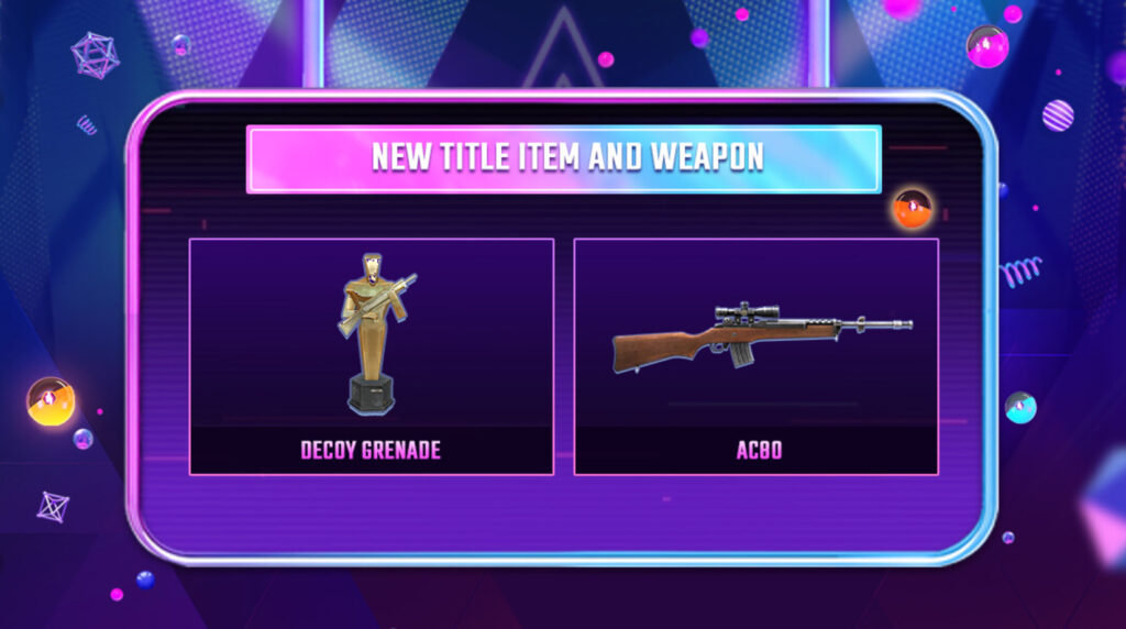 Lựu đạn và vũ khí mới Free Fire