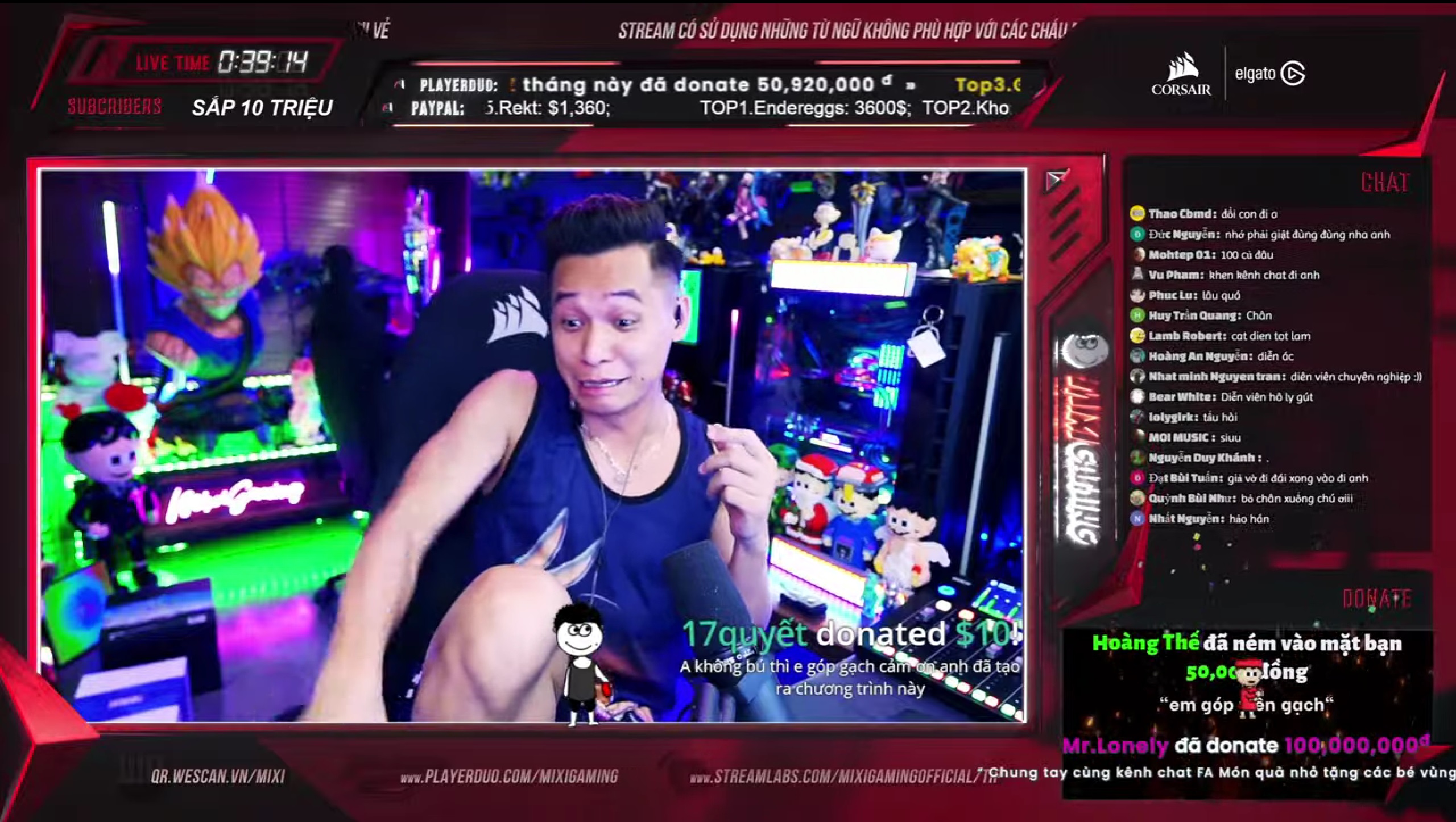 Fan cứng tộc trưởng Độ Mixi ‘góp gạch to’ ngay trên livestream - ONE ...