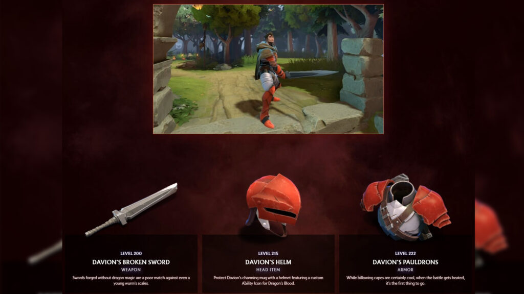Dragon Knight Weapon, Head Item, Armor 2021 Dota 2 Battle Pass