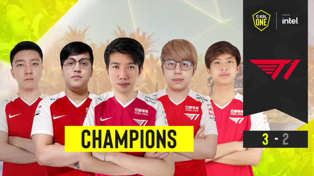 T1 Dota 2 ESL One Summer 2021 Champions