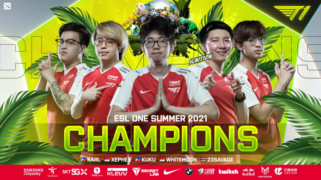 T1 ESL One Summer 2021 Champions
