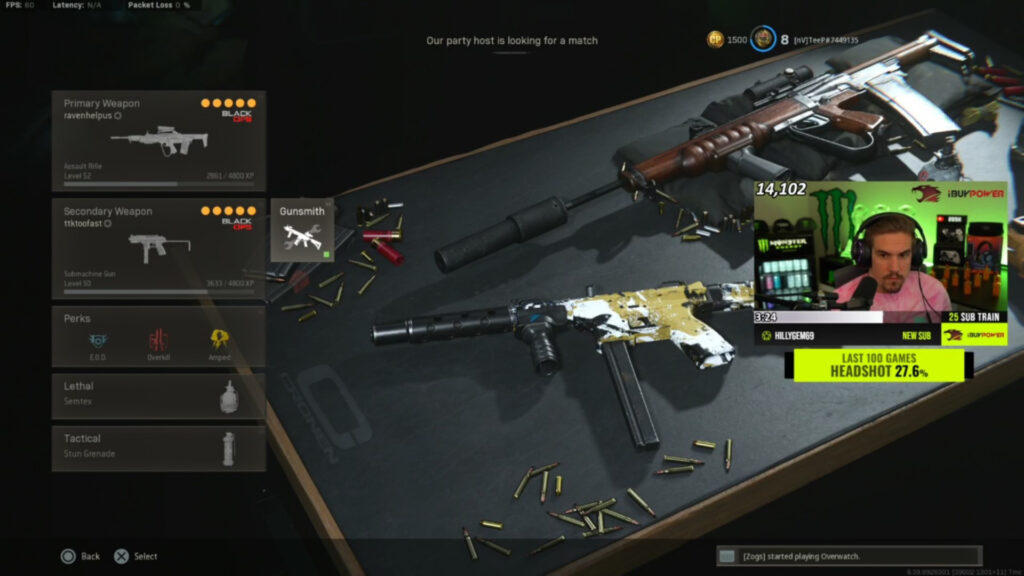 CallOfDuty Warzone TeeP TEC-9 Gun Table
