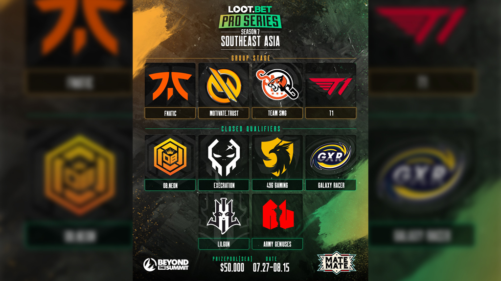 BTS Pro Series Season 7: SEA participating teams
