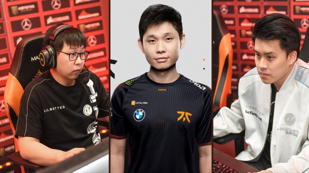Former Geek Fam players: Oli, ChYuan, JT-