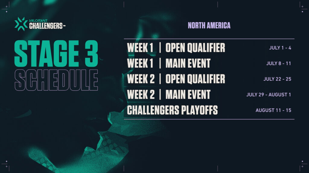 Valorant VCTNAStage3BroadcastSchedule