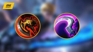 Mobile Legends: Bang Bang physical penetration items na War Axe at Hunter sa Alucard na background
