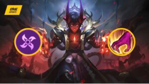 Dyrroth Naraka Flame skin na may Assassin emblem at Retribution sa Mobile Legends: Bang Bang
